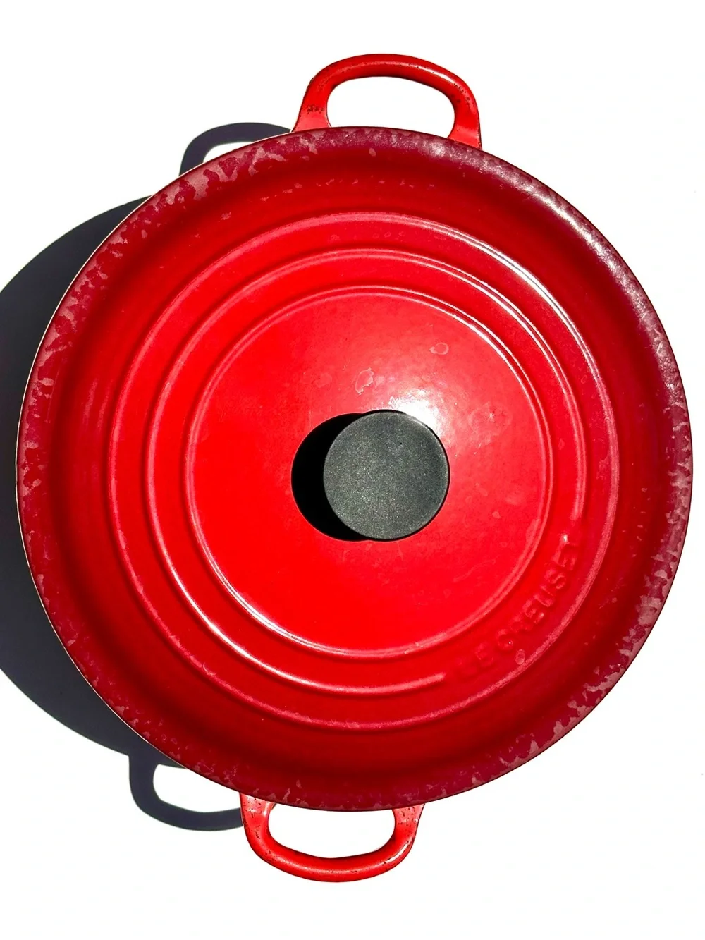 Le Creuset #28 7.25 Qt Red Enameled Cast Iron Dutch Oven - Cerise